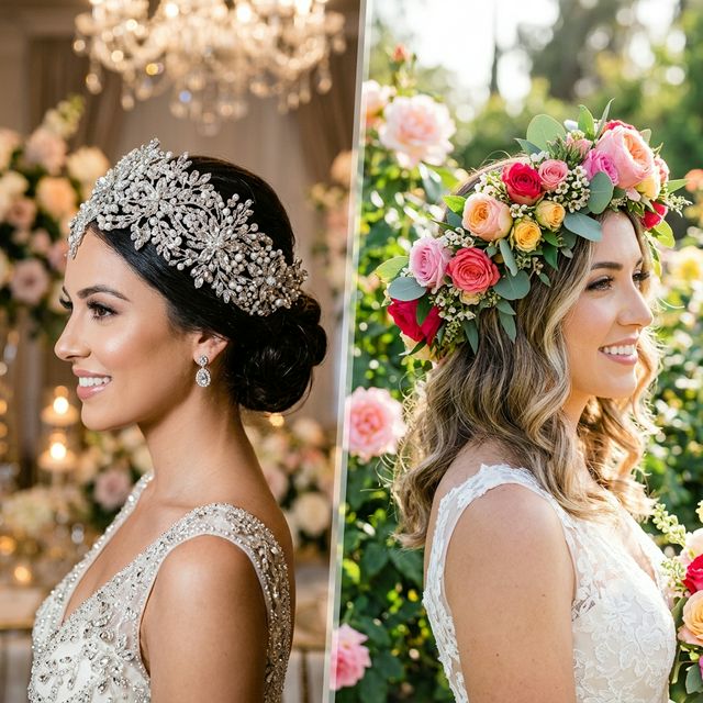 Tocados Joya vs. Flores Naturales: El gran dilema